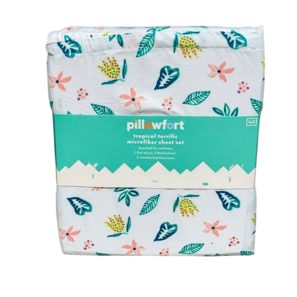 New Target Pillowfort Tropical Terrific Microfiber Full Size Sheet Set